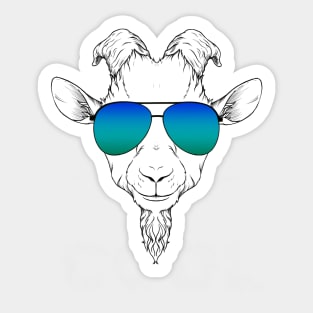 Goat with Sunglasses Sticker